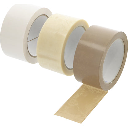 PVC packing tape, 55 µm, pack of 6 rolls, brown, tape width 50 mm.