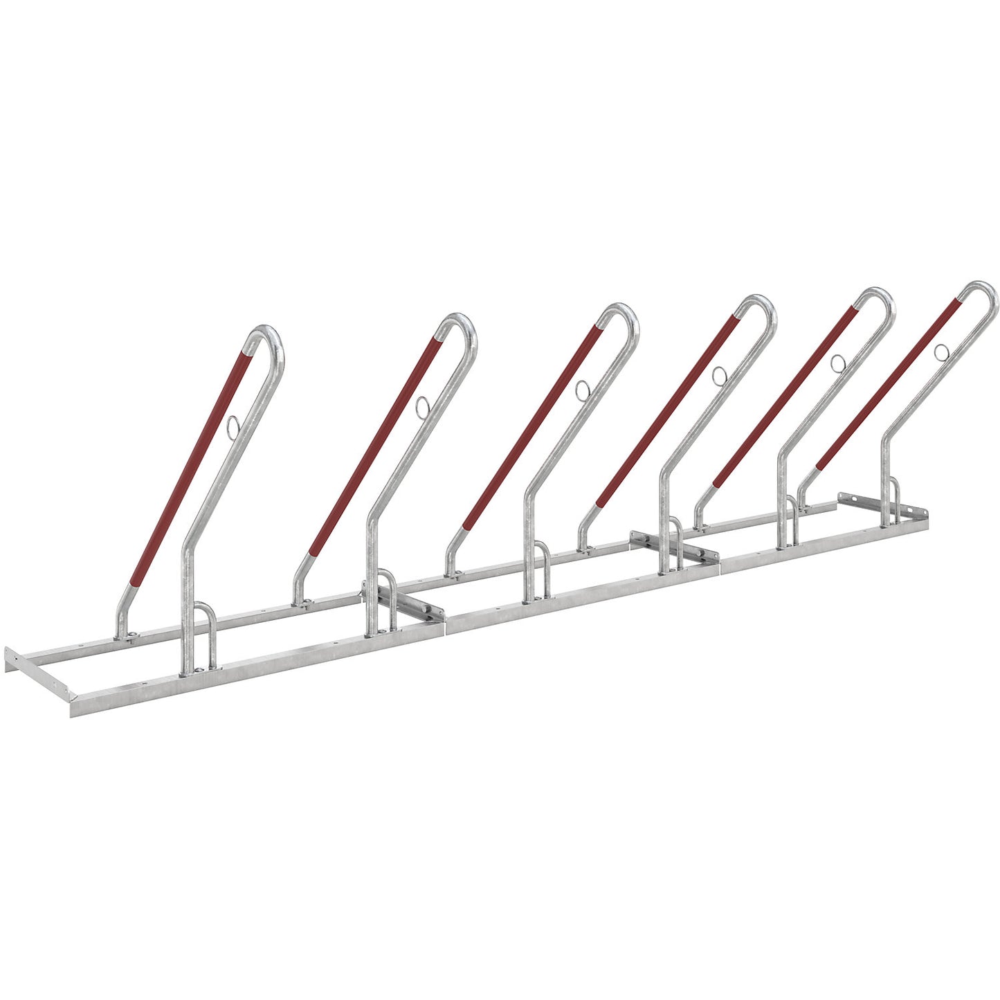 Bike rack, model 0500 XBF, single sided, 6 parking spaces.