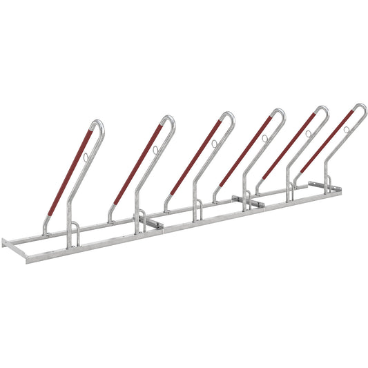Bike rack, model 0500 XBF, single sided, 6 parking spaces.
