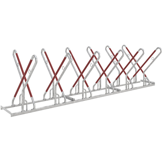 Bike rack, model 0500 XBF, two sided, 2 x 6 parking spaces.