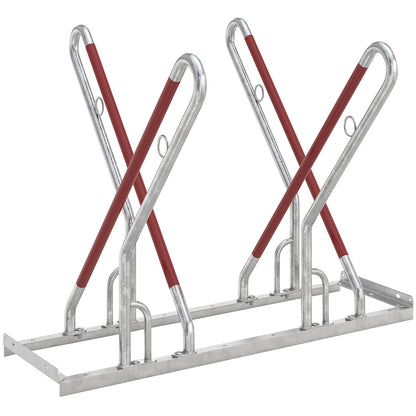 Bike rack, model 0500 XBF, two sided, 2 x 2 parking spaces.