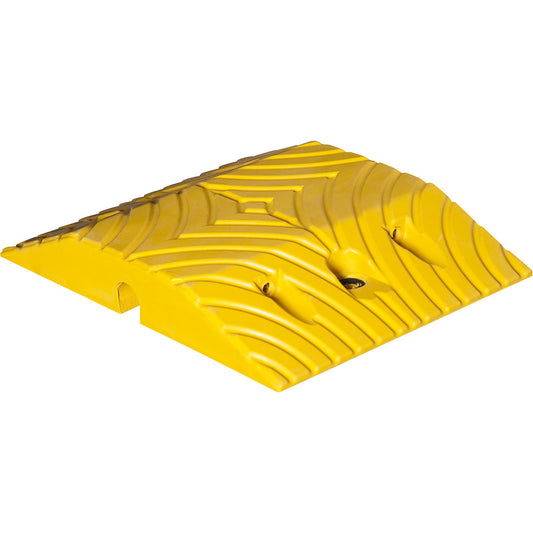 Speed ramp, rubber, height 50 mm, max. 20 km/h, standard element, yellow.