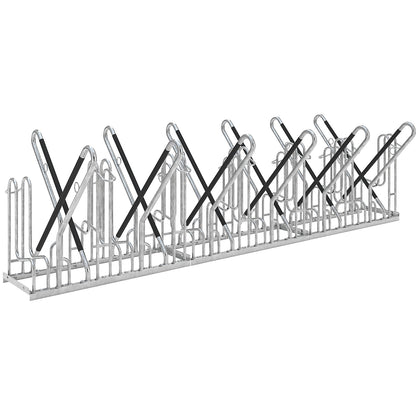 Bike rack, model 4700 XBF, two sided, 2 x 6 parking spaces.