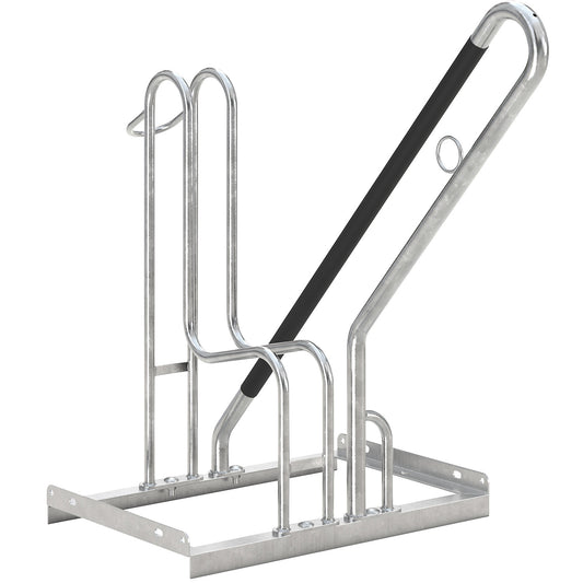 Bike rack, model 4800 XXBF, single sided, parking space, set high.