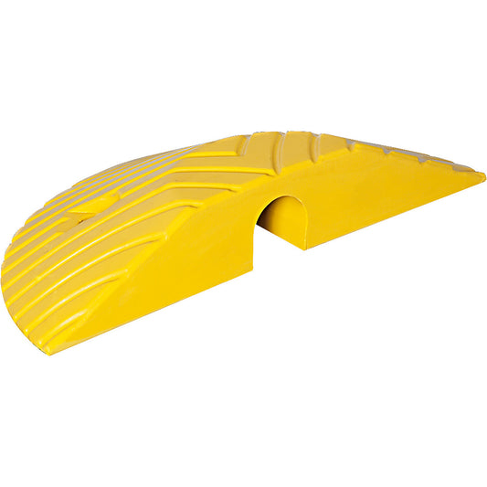 Speed ramp, rubber, height 50 mm, max. 20 km/h, yellow end element.