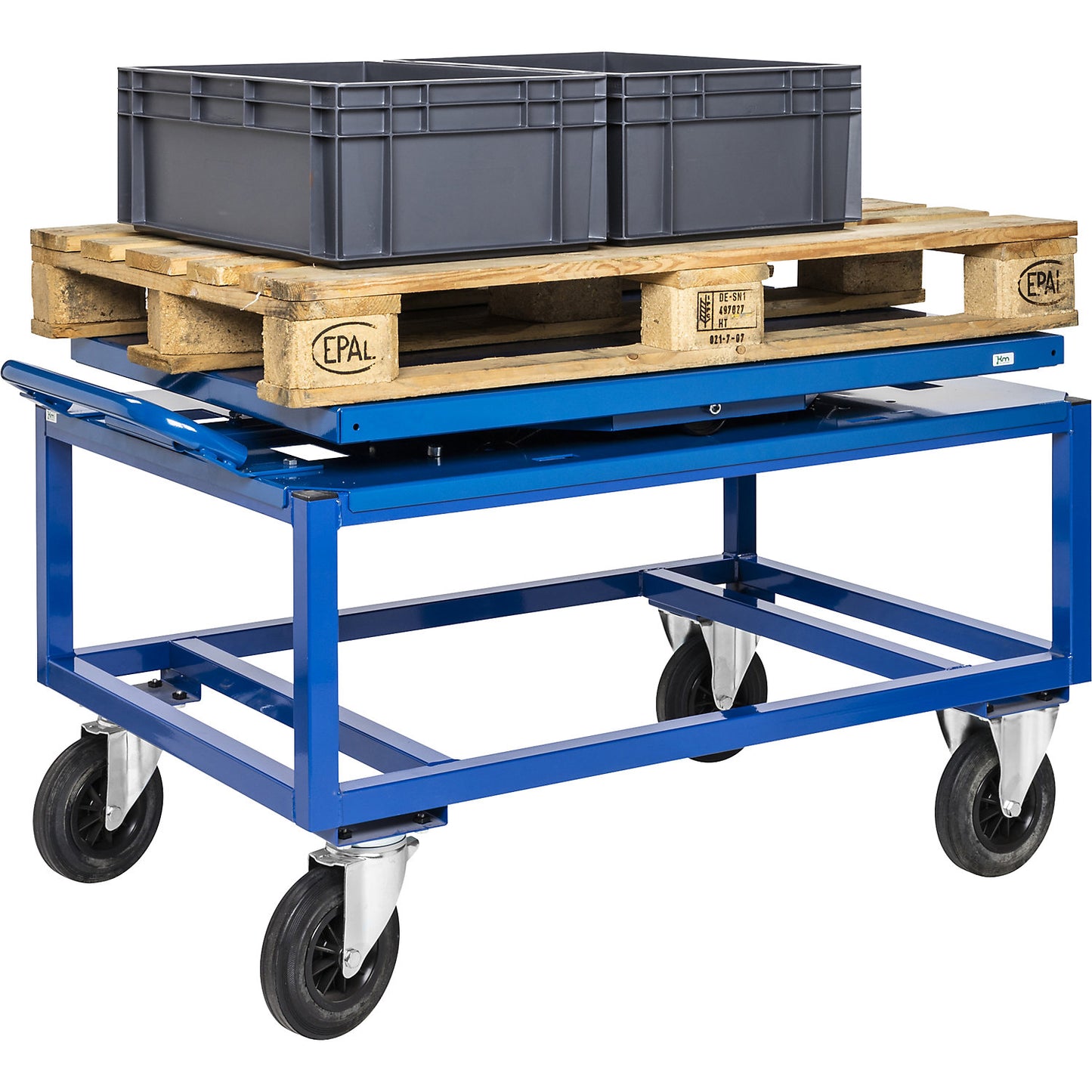 Swivel plate, max. load 800 kg, blue.
