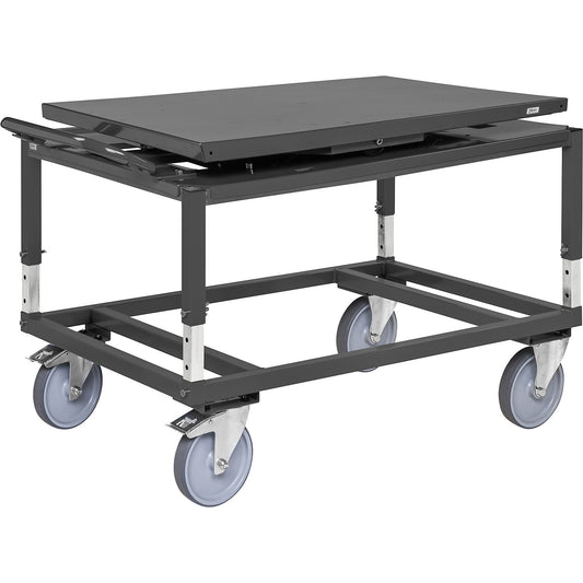 Pallet truck, height adjustable with turntable, LxWxH 1338 x 810 x 807 mm.