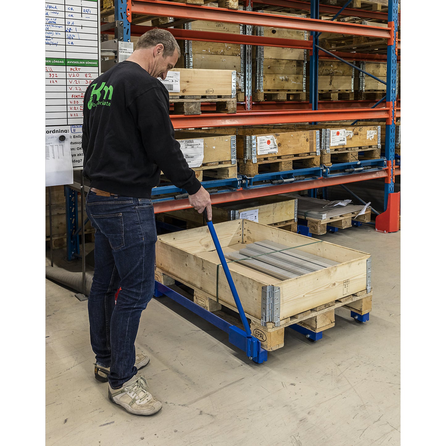 Handle, for wheeled bases, LxWxH 210 x 49 x 770 mm.