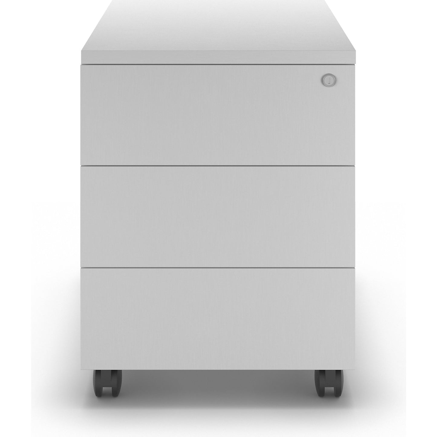 Portland mobile pedestal, HxWxD 550 x 420 x 600 mm, light grey / brushed white.