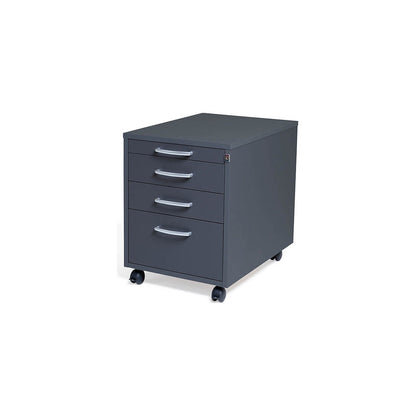 Miami mobile pedestal, 4 drawers, HxWxD 550 x 420 x 600 mm, dark grey.