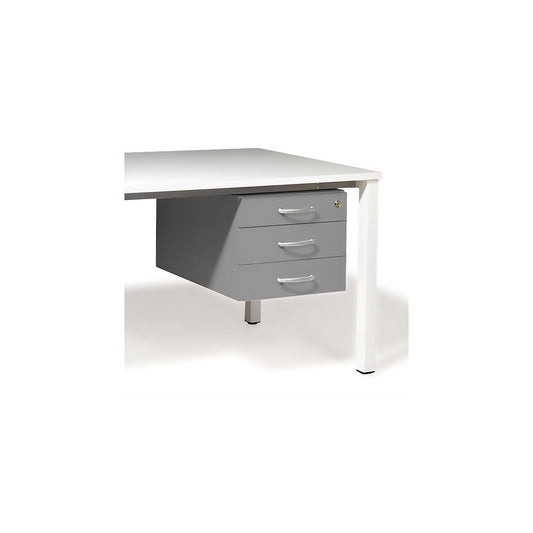 Base cupboard for Desk Duo, WxD 428 x 600 mm, light grey.