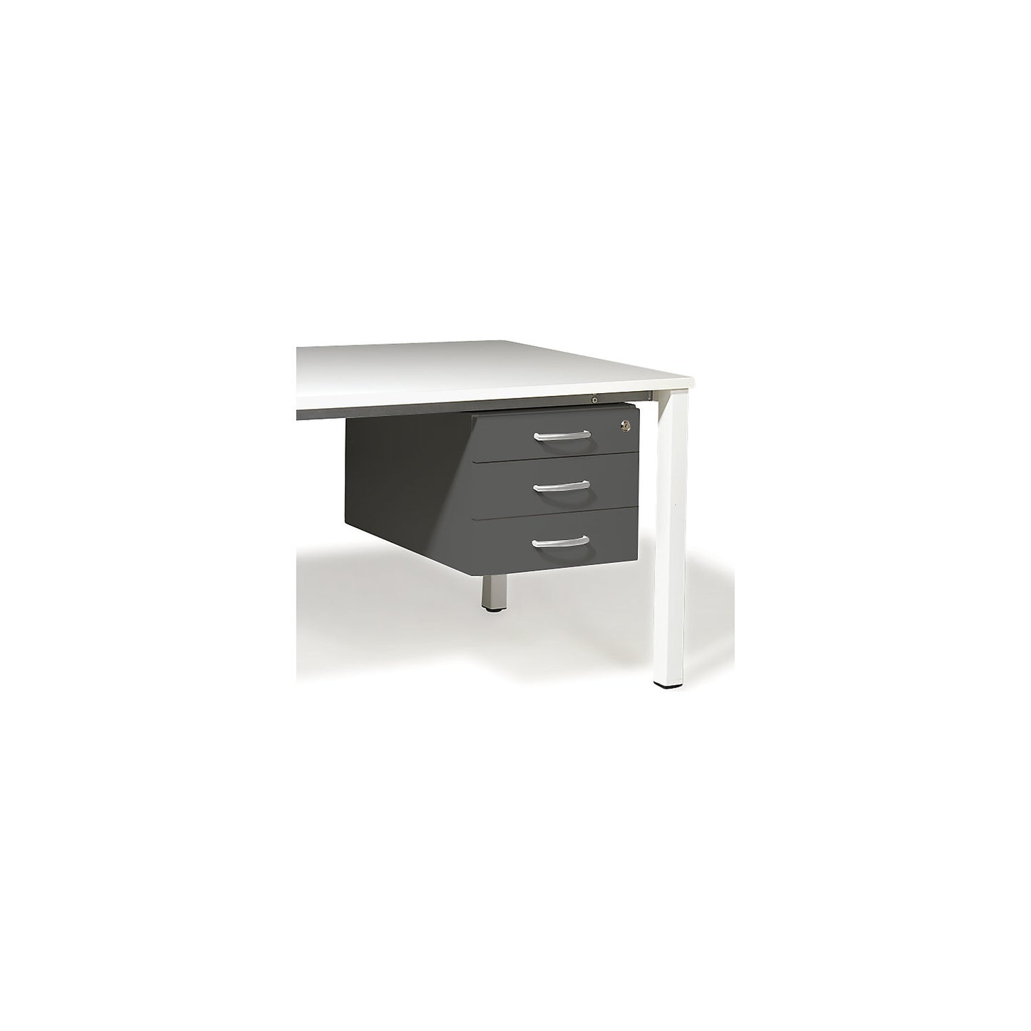 Base cupboard for Desk Duo, WxD 428 x 600 mm, dark grey.