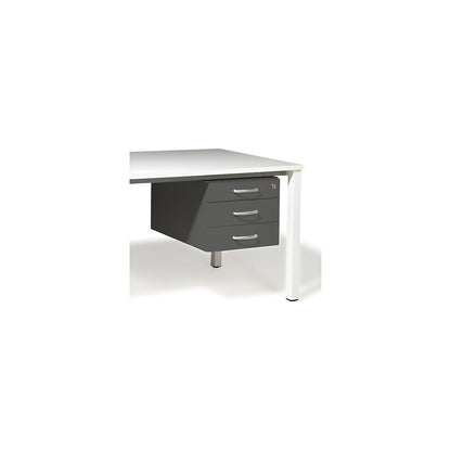 Base cupboard for Desk Duo, WxD 428 x 600 mm, dark grey.