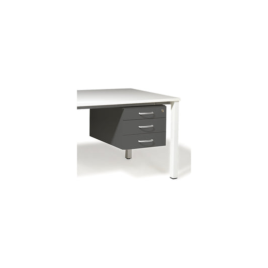 Base cupboard for Desk Duo, WxD 428 x 600 mm, dark grey.