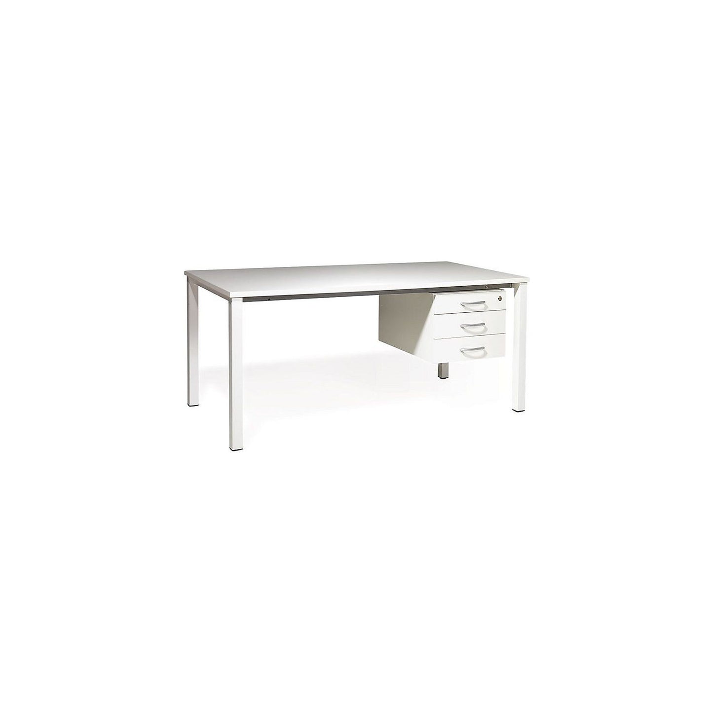 Base cupboard for Desk Duo, WxD 428 x 600 mm, brushed white.