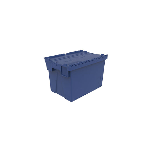 Reusable stacking container, LxWxH 600 x 400 x 400 mm, plain coloured, blue.