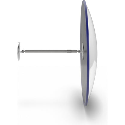 Round mirror with telescopic wall mounting bracket, for permanent mounting, mirror Ø 400 mm.