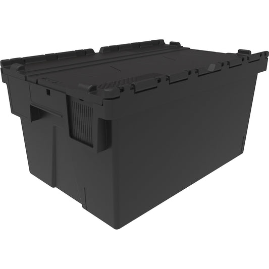 Reusable stacking container, LxWxH 600 x 400 x 310 mm, black.