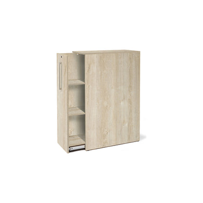 Seattle tall pull-out cabinet, HxWxD 1250 x 400 x 800 mm, left, oak.