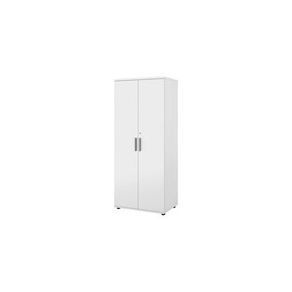 Portland cupboard, WxD 800 x 420 mm, H 1845 mm, door height 1770 mm, brushed white.