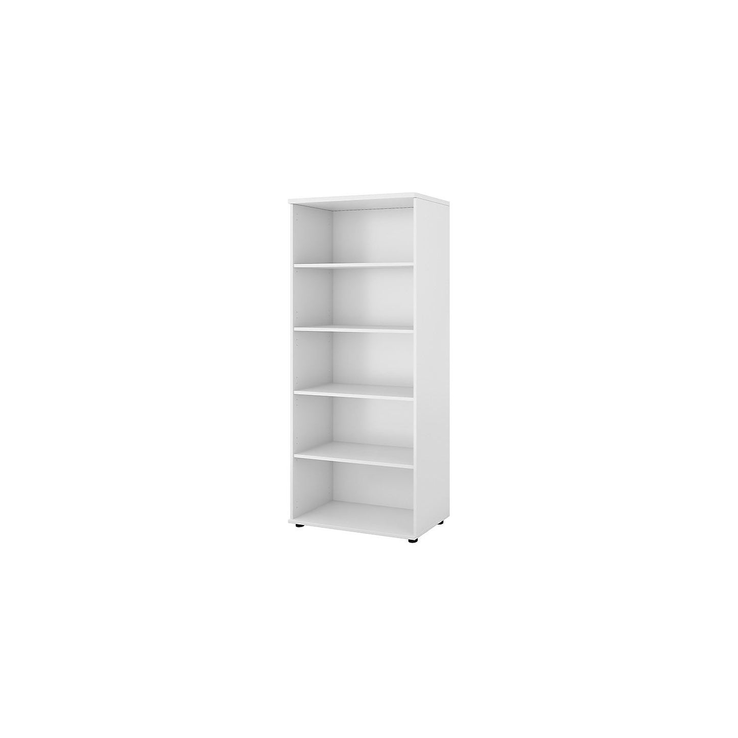 Portland office shelf unit, HxWxD 1845 x 800 x 420 mm, brushed white.