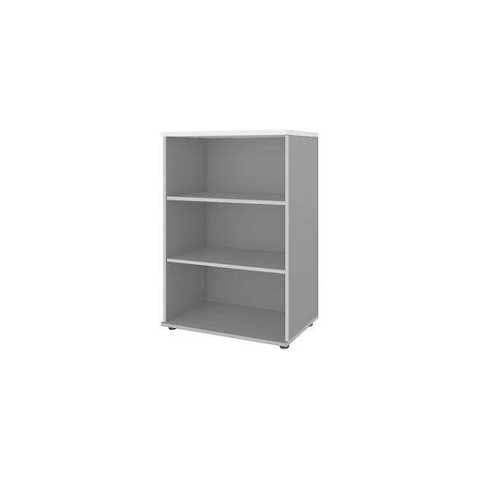Portland office shelf unit, HxWxD 1138 x 800 x 420 mm, light grey / white.