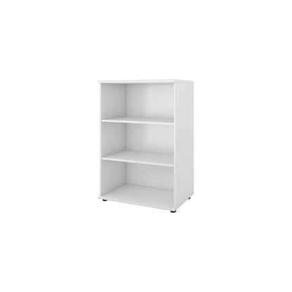 Portland office shelf unit, HxWxD 1138 x 800 x 420 mm, brushed white.