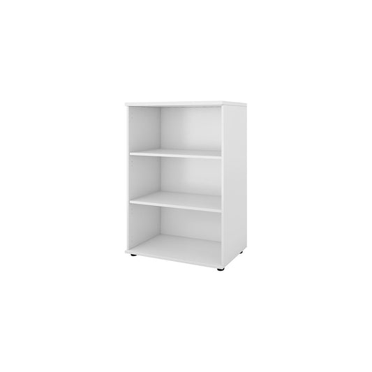 Portland office shelf unit, HxWxD 1138 x 800 x 420 mm, brushed white.