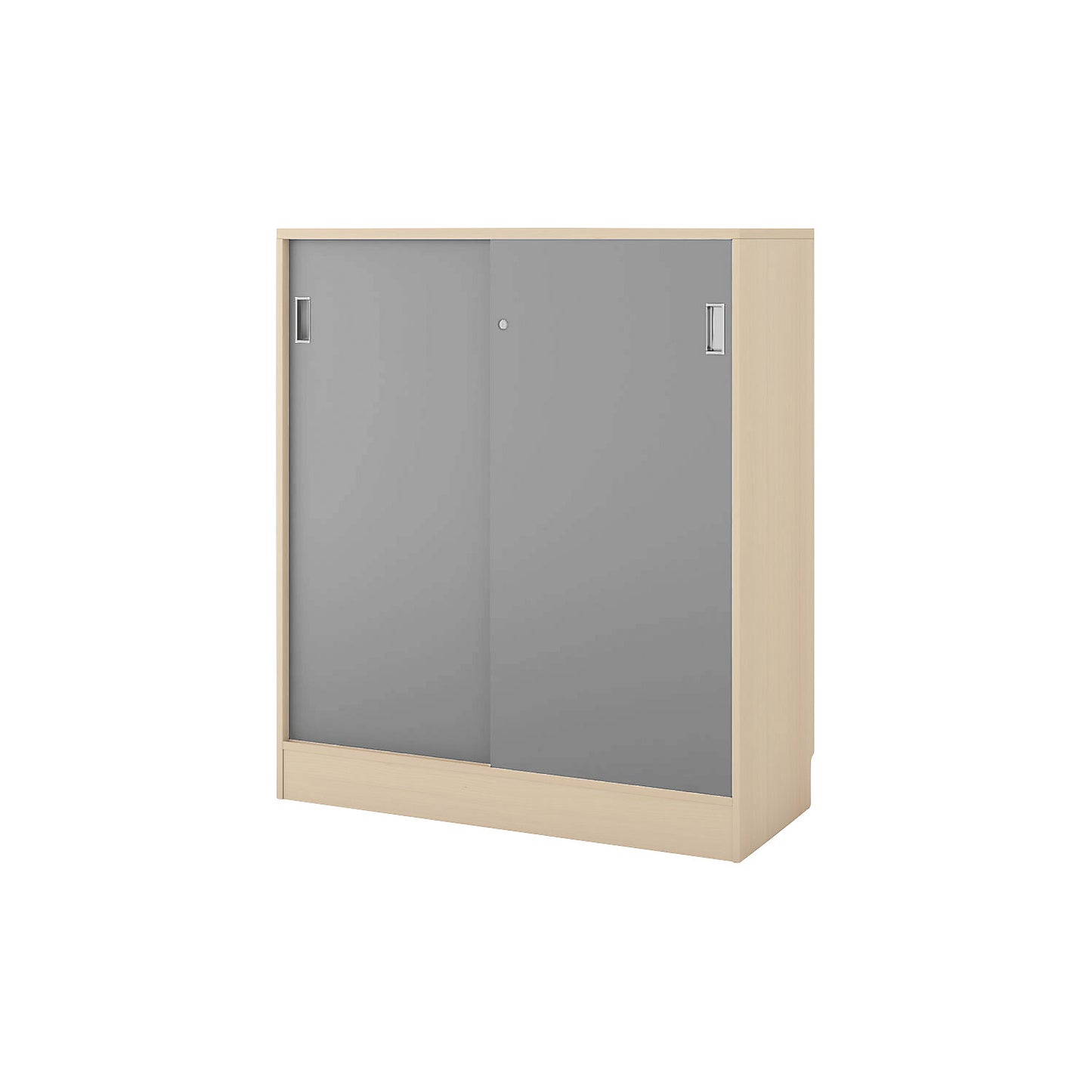 Chicago cupboard with sliding doors, HxWxD 1353 x 1215 x 400 mm, birch / light grey.
