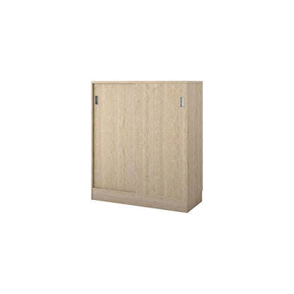 Chicago cupboard with sliding doors, HxWxD 1353 x 1215 x 400 mm, oak.