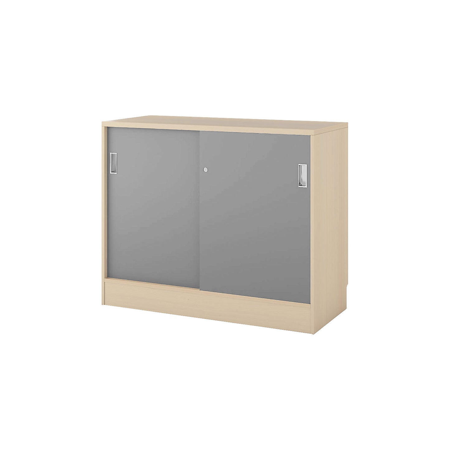 Chicago cupboard with sliding doors, HxWxD 948 x 1215 x 400 mm, birch / light grey.