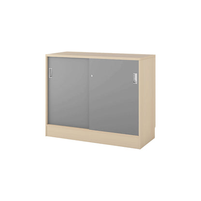 Chicago cupboard with sliding doors, HxWxD 948 x 1215 x 400 mm, birch / light grey.