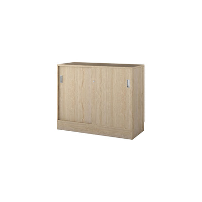 Chicago cupboard with sliding doors, HxWxD 948 x 1215 x 400 mm, oak.