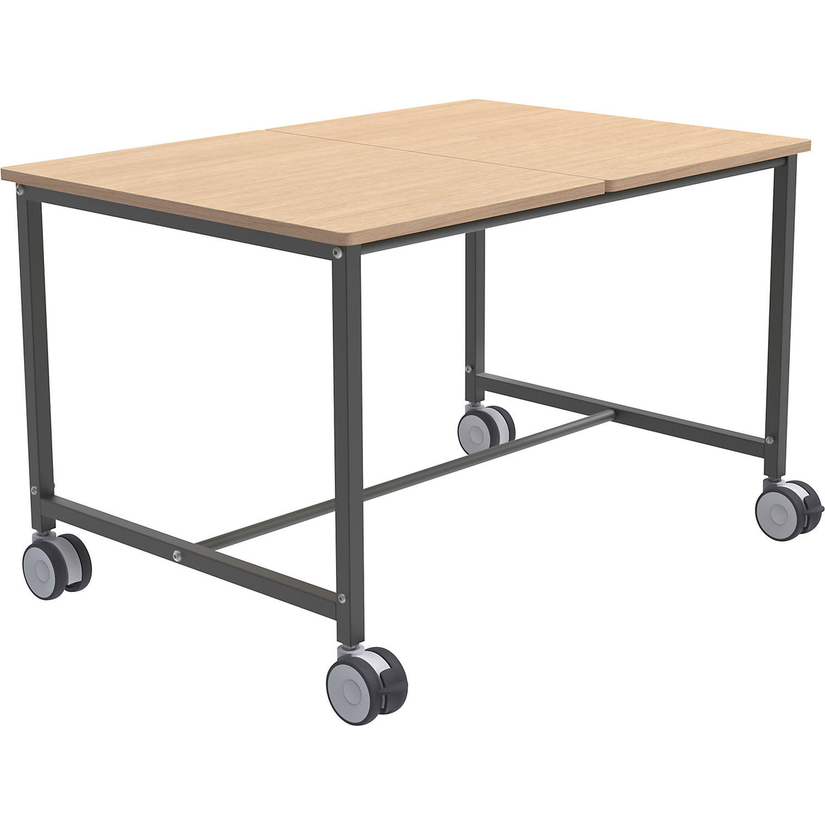 ERGO table trolley, LxWxH 800 x 1140 x 720 mm, beech.