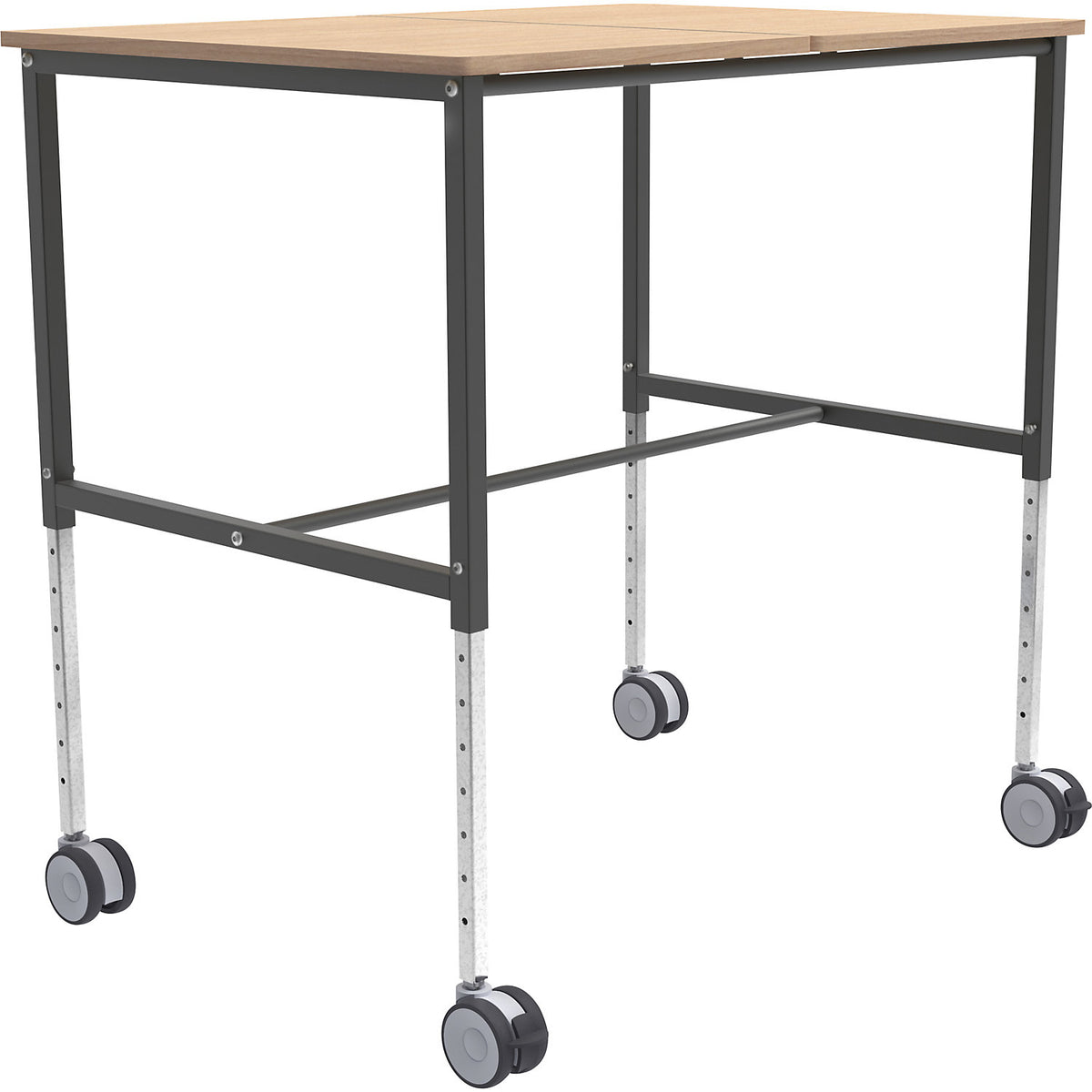 ERGO table trolley, LxWxH 800 x 1140 x 720 mm, beech.