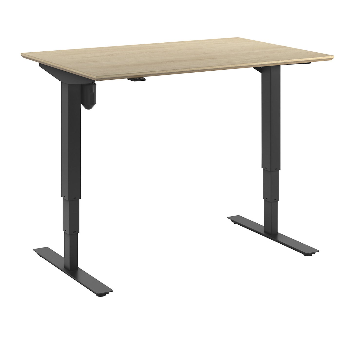 Atlanta Trend desk, electrically height adjustable, straight, WxD 1200 x 800 mm, oak/black.