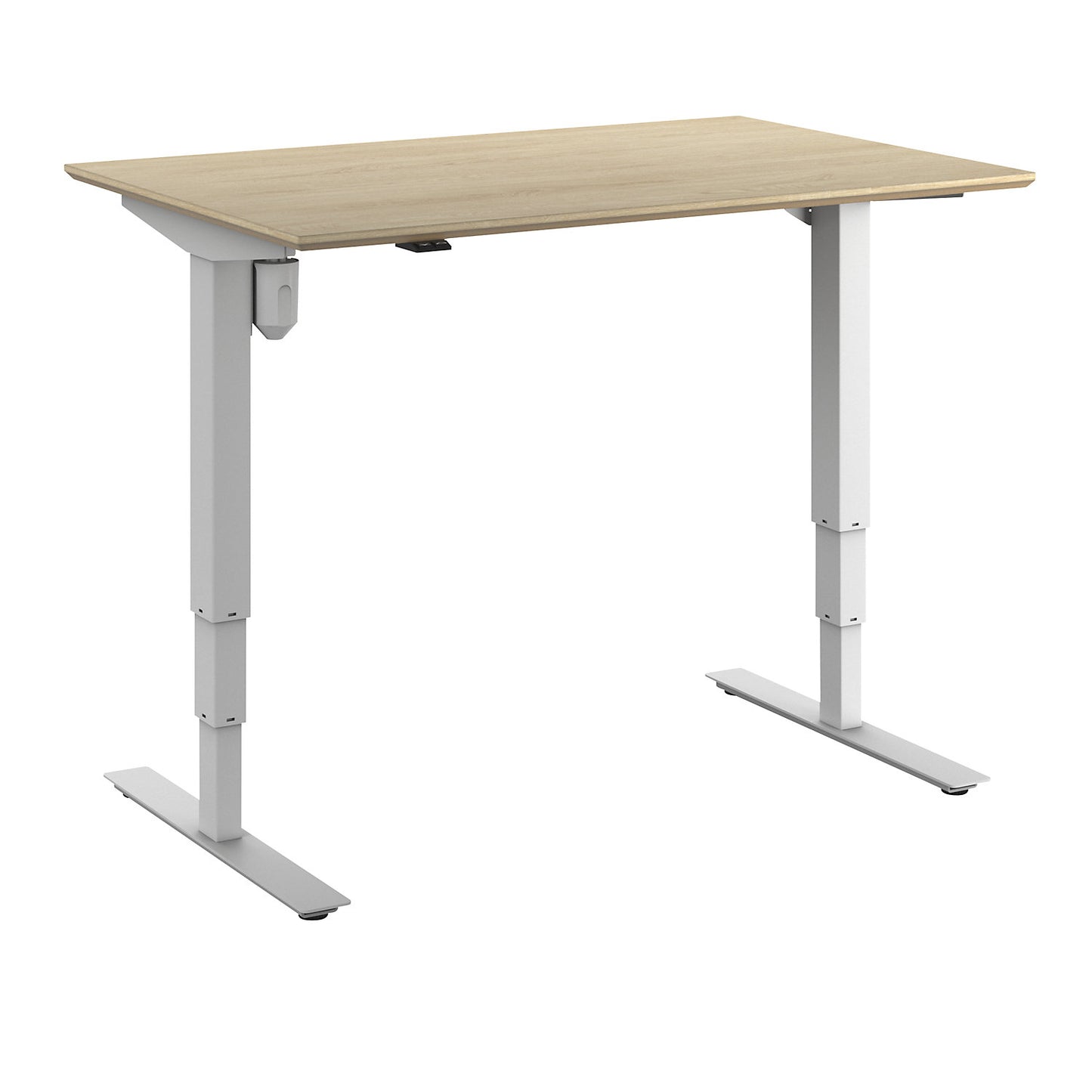 Atlanta Trend desk, electrically height adjustable, straight, WxD 1200 x 800 mm, oak/white.