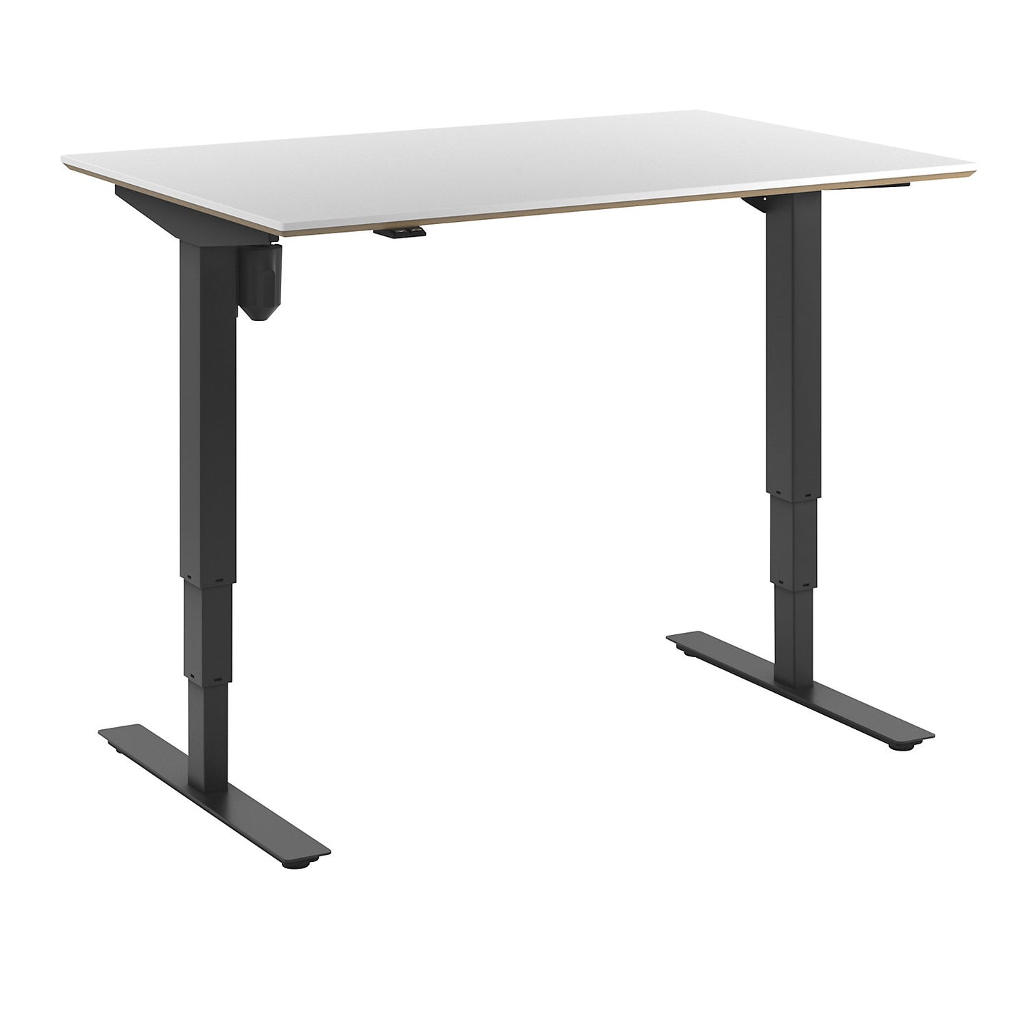 Atlanta Trend desk, electrically height adjustable, straight, WxD 1200 x 800 mm, white/black.