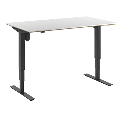 Atlanta Trend desk, electrically height adjustable, straight, WxD 1400 x 800 mm, white/black.