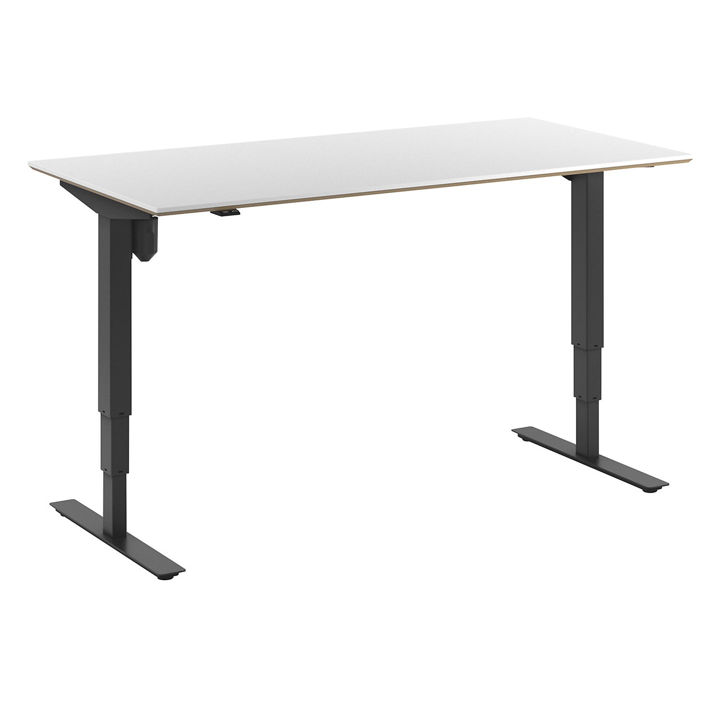 Atlanta Trend desk, electrically height adjustable, straight, WxD 1600 x 800 mm, white/black.