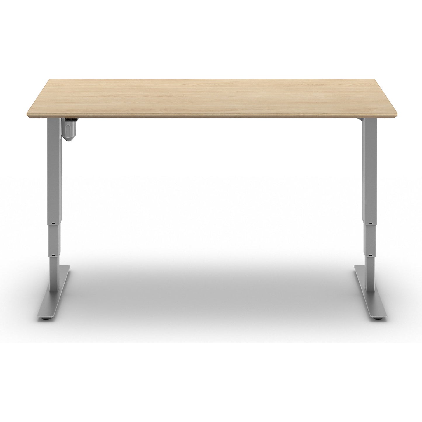 Atlanta Trend desk, electrically height adjustable, straight, WxD 1600 x 800 mm, oak/silver.