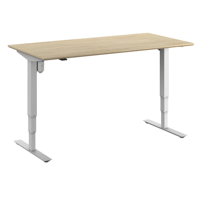 Atlanta Trend desk, electrically height adjustable, straight, WxD 1600 x 800 mm, oak/white.