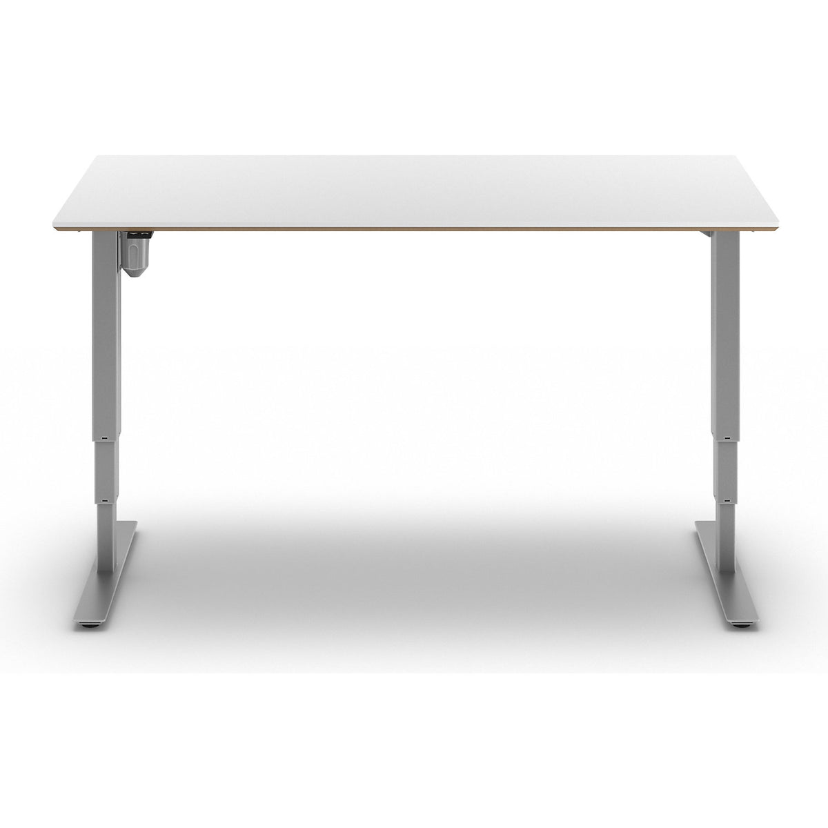 Atlanta Trend desk, electrically height adjustable, straight, WxD 1600 x 800 mm, white/silver.