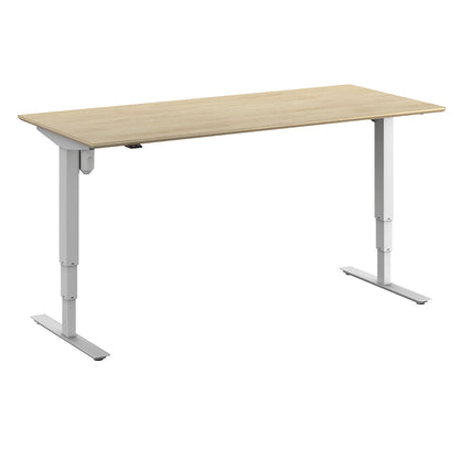 Atlanta Trend desk, electrically height adjustable, straight, WxD 1800 x 800 mm, oak/white.