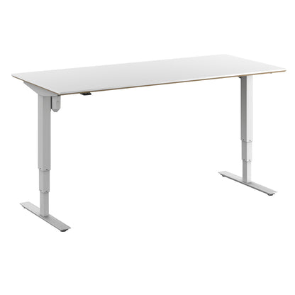 Atlanta Trend desk, electrically height adjustable, straight, WxD 1800 x 800 mm, white/white.