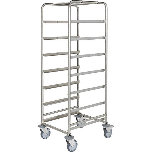 Crate trolley, stainless steel, LxWxH 560 x 500 x 1565 mm.