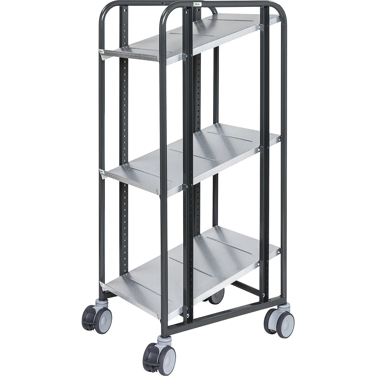 E-commerce order picking trolley, 3 shelves, LxWxH 477 x 638 x 1300 mm.