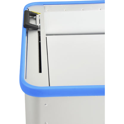 Spring loaded truck, adjustable spring force, anodised surface, capacity 480 l, without handle.