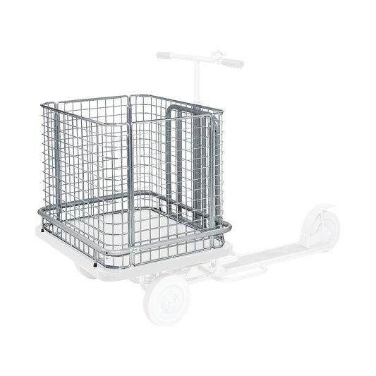 Basket, for scooters, steel, zinc plated.