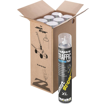 Traffic extra Paint® XL marking paint, contents 750 ml, pack of 6, white.